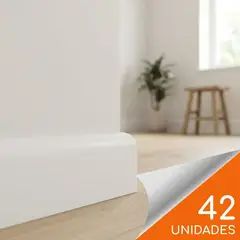 CNP - Guardapolvo Blanco 60 x 14mm x 2.4mt FN-2 Tipo PVC Caja 42 unidades