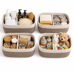 EVERSO - Set 4 Cajas Organizadoras De Algodón Para Ropa Y Juguetes