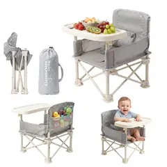 ANIKIDS - Silla de Comer Portátil Plegable Infantil con Bandeja