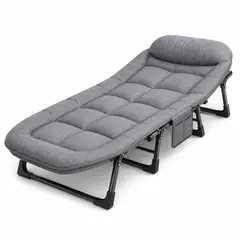 ACTUAL - Cama Plegable de Visita para Hogar y Camping Reclinable 6 Posiciones con Colchón Reforzada