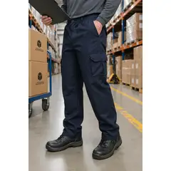 MTX - Pantalón Cargo Poplin Azul Marino Talla L