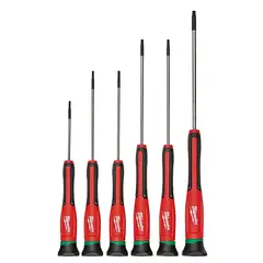 MILWAUKEE - Set Destornilladores Precision 6 Piezas con Estuche TORX 48-22-2610