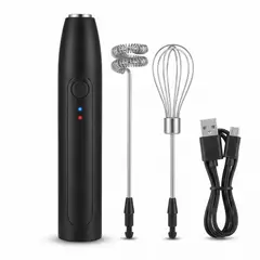 MOVI - Batidor y Espumador Eléctrico USB Recargable 2 Cabezales