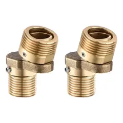 KUANGYE - 2Pcs Adaptador Grifo Ducha Curvo Y Angulado 360 ° Torn Excéntrico