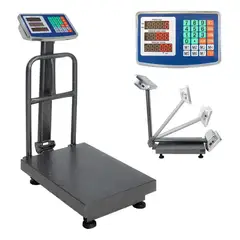 EVERSO - Balanza Digital de Plataforma 150 Kg Recargable Plegable para Bodega y Comercio