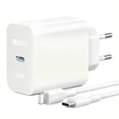 1 HORA - 1Hora GAR154 Cargador 20W Carga Rápida con Cable para iPhone Compatible con iPhone