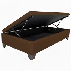 VITELIO - Base De Cama Baul 1.5 Plaza Y Media Cafe
