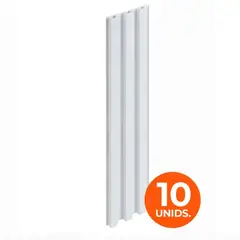 DOER - Wall Panel WPC Decorativo Blanco Polar, 240x16, 22mm, Caja 10 Unids.