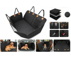 EVERSO - Protector de Asiento Trasero para Perros Impermeable Antideslizante con Malla y Bolsillos