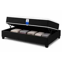 VITELIO - Base De Cama Baul 1.5 Plaza y Media + Colchon