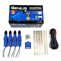 GENERICO - Kit Cierre Centralizado Auto 4 Puertas Genius 12V Universal