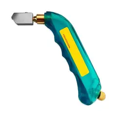 GENERICO - Cortador Vidrio Punta Rueda Diamante Mango Curvo Rellenable BELUG
