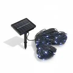 GENERICO - Luces Solares Navidad Malla 200 LED Blanco 3x2m Navideña