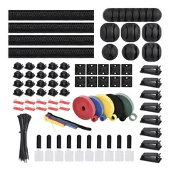 KOKILA - Kit De Organización De Gestión De Cables De 204 Piezas