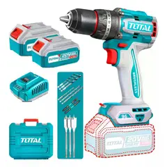 TOTAL TOOLS - TALADRO PERCUTOR TOTAL 13MM 96NM 20V 2B+CARG+ACC TIDLI20968