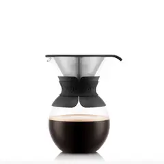BODUM - Cafetera de Goteo filtro permanente acero inox 1 lt negro