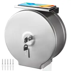 SUPERCENTER - Dispensador De Papel Higienico con estante Acero Inoxible Impermeable