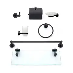 OFERTABKN - Set De Baño 7 Accesorios De Acero Inoxidable Toallero