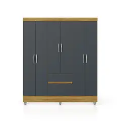 VEKKAHOME - CLOSET IDEAL 6P 2C GRIS