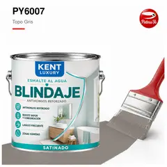 KENT - Esmalte al Agua Antihongos Reforzado para Zonas Húmedas - GALON - TOPO GRIS