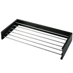 VIDA BUENAS - Toallero Oculto Plegable de 6 Barras, 100 cm Negro