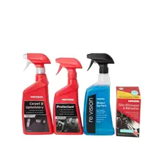 MOTHERS - Kit Limpieza Interior Automotriz | Tapices + Vidrios + Plásticos + Olores.