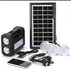 GENERICO - Kit Portatil Panel Solar + Linterna