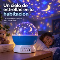 MOVI - Lámpara Espantacuco Proyectora de Estrellas STAR MASTER DREAM™ para Dormitorio (NIÑO)