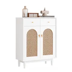 GLOBAL LATIN GROUP - Zapatera de Estilo Vintage Mueble Organizador Cajones y Puertas