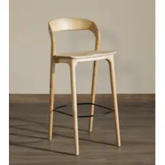 ARTIHOGAR - Taburete Piso Alto Madera Fresno