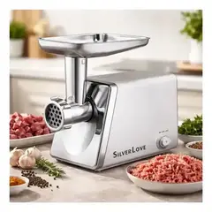 MOVI - MOLEDORA DE CARNE ELÉCTRICA DE ACERO INOXIDABLE + REGALO Balanza Electronica Digital De Cocina