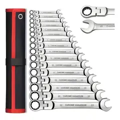 VIDA BUENAS - Juego De Llaves De Matraca Kit De Matraca 6-22mm 16pcs