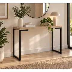 MOAD - Mesa de Arrimo Texas Natural 120 cm MDF y Metal