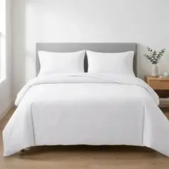 CASA NEROLA - FUNDA DE PLUMÓN Y SÁBANA BAJERA PURE 200 - 100% ALGODÓN