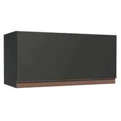 MADESA - Mueble Aéreo de Cocina Reims 70 cm 1 Puerta Basculante Negro 70x31x33 cm