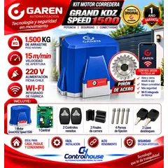 GENERICO - Kit Motor Porton Corredera GAREN 1500K Speed WIFI 15mxm