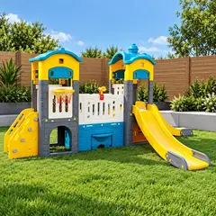 IGPRO - Casa Infantil Con Doble Tobogán Para Niños