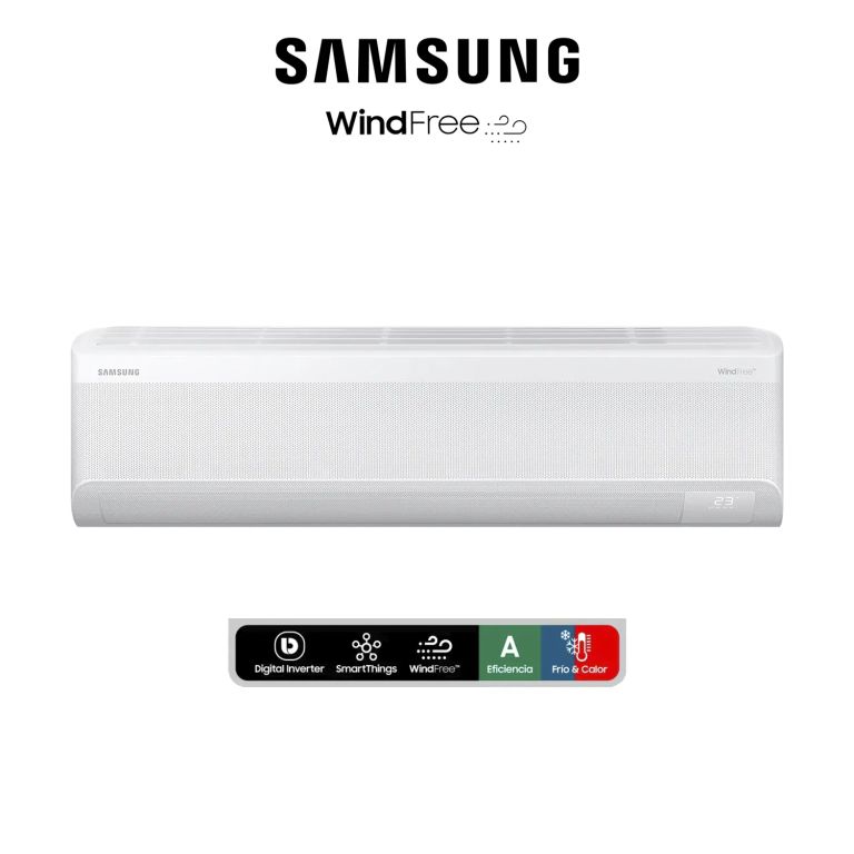 Aire Acondicionado 9.000 BTU - Wind-Free Wifi (Display Blanco)