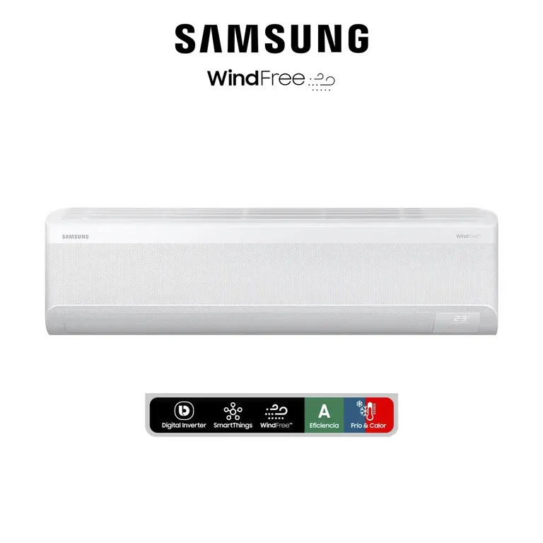 Aire Acondicionado 18.000 BTU - Wind-Free Wifi (Display Blanco)