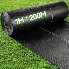 VIDITA - Malla Antimaleza Geotextil 1m x 200m Antihierbas Para Jardín Huerto