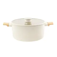 HUDSON - Olla 28cm Antiadherente Cerámico Harmony Inducción Beige HAR09