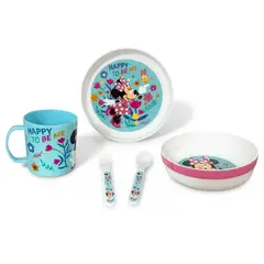 DISNEY - Set de Vajilla Infantil 5 Piezas Minnie