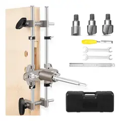 KUANGYE - Kit De Instalación Cerradura Puerta +3 Cortadores 18 22 24mm
