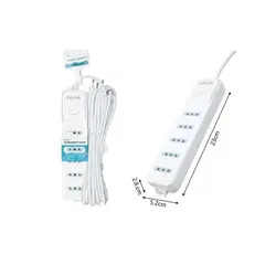 GENERICO - Regleta Multicontacto 5 Enchufes con Cable 1,5 m