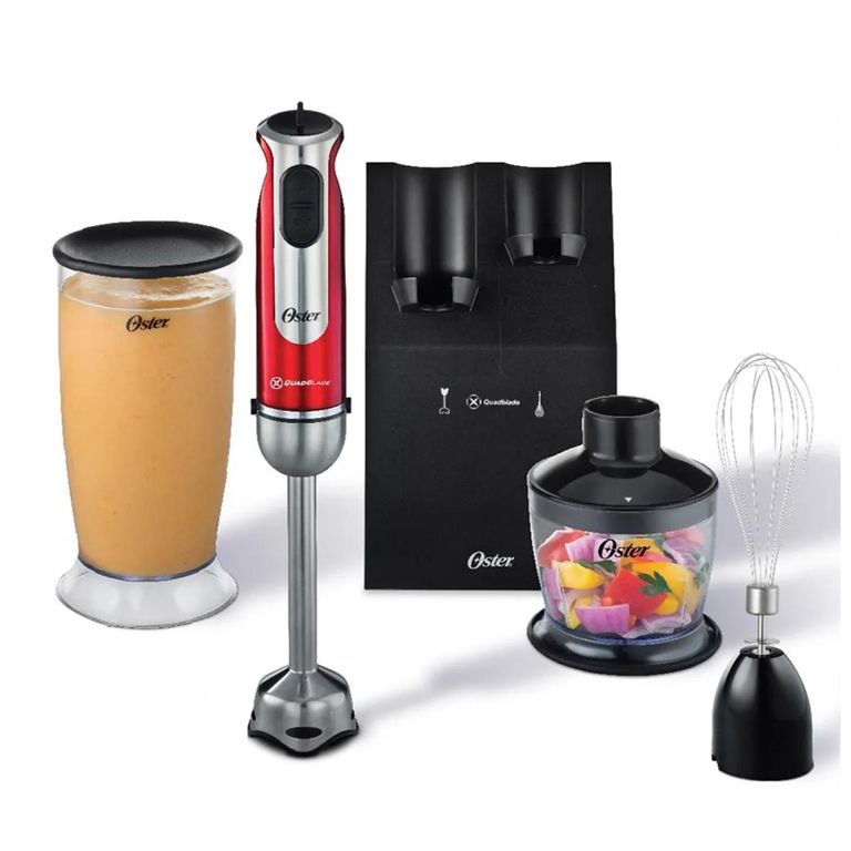 Batidora De Inmersion 3 En 1 800ml 800W Rojo B2801