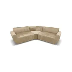 MEXX MUEBLES - Sofá Secciónal Florencia felpa negro 5 cuerpos