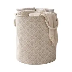 GENERICO - Canasto para Ropa 40x50cm Cesta para Mantas Beige