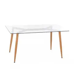 HABITA2 CHILE - Mesa de Vidrio 130 cm para Comedor Barcelona