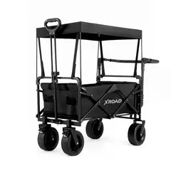 XROAD - Carro de Transporte con Techo 150 KG Negro