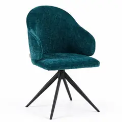 ELEMENT DESIGN - Par de Sillas Comedor Ravello Giratorias 180° con Reposabrazos Modernas Chenilla